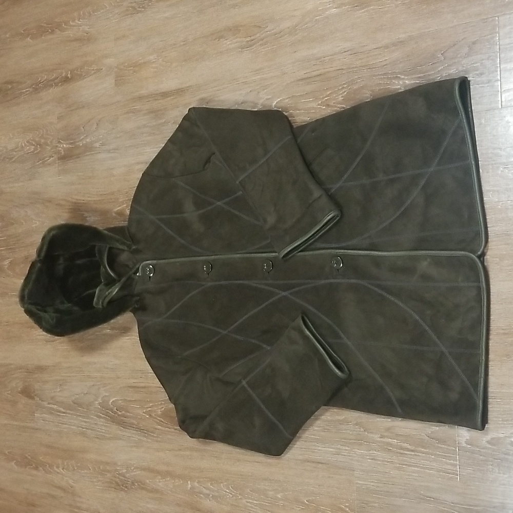 (18) Tradition Contemporary Faux Fur Casual Evening Cozy Coat Faux Suede